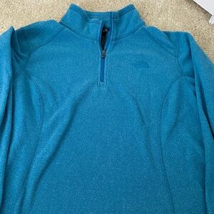 The North Face Teal Quarter-Zip Pullover